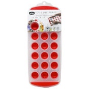 Wholesale - Edge 3pk Silicone Ice Cube Tray Standard Round Red C/P 12, UPC: 190131121641
